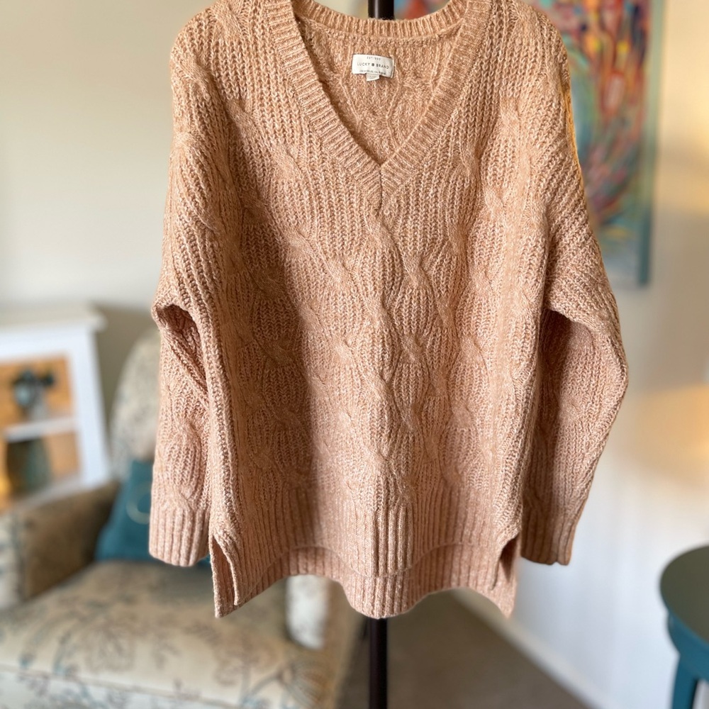 Lucky Brand V-Neck Sweater in Classic Grey